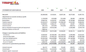 Tropical Battery- IPO CashFlow Statement Part 1- Caribbean Value Investor Corporation